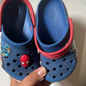 Blue and red captain America crocs!